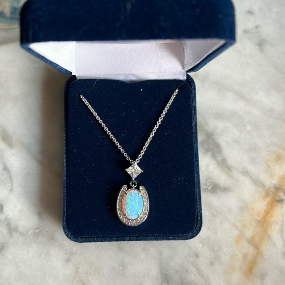 Turquoise horseshoe necklace - Picture 1 of 2